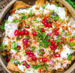 Achari Aloo Ragda Samosa