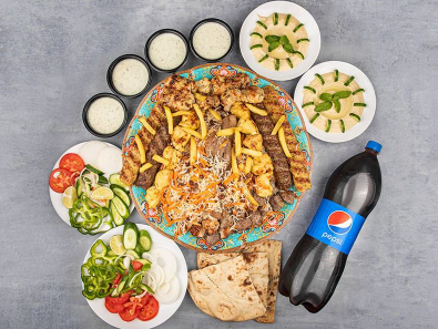 Bukhari Rice with Meat for 8 People with Big Pepsi