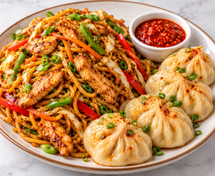 Chicken Chowmein & Momo Combo